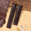 Buy Custom Dark Brown alligator leather watch band for Tag Heuer Monaco Carrera Heritage watchbands (1)