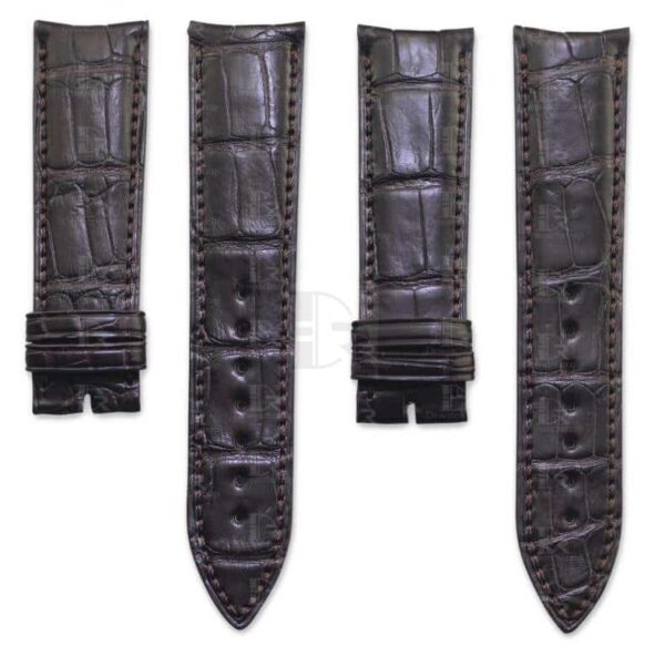Custom handmade alligator leather watch band for PIAGET Black Tie ALTIPLANO strap