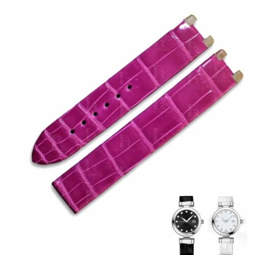 Handcrafted leather watch band strap for Omega de ville ladimatic purple replacement bands (1) Handcrafted best leather Omega watch band replacement watch strap for Omega de ville ladimatic purple bands women's men's watches online