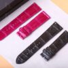 Buy custom Alligator crocodile pink black 19mm 20mm 23mm 16mm 14mm replacement Hermes leather watch band and strap for Hermes Heure H and Hermes Cape Cod luxury watch straps and bands at a low price