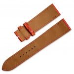 Replacement Leather watch band fit for Hermes watch orange alligator leather strap