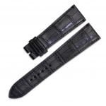 Replacement alligator watch strap for Hermes watch blue leather baqns strap for sale