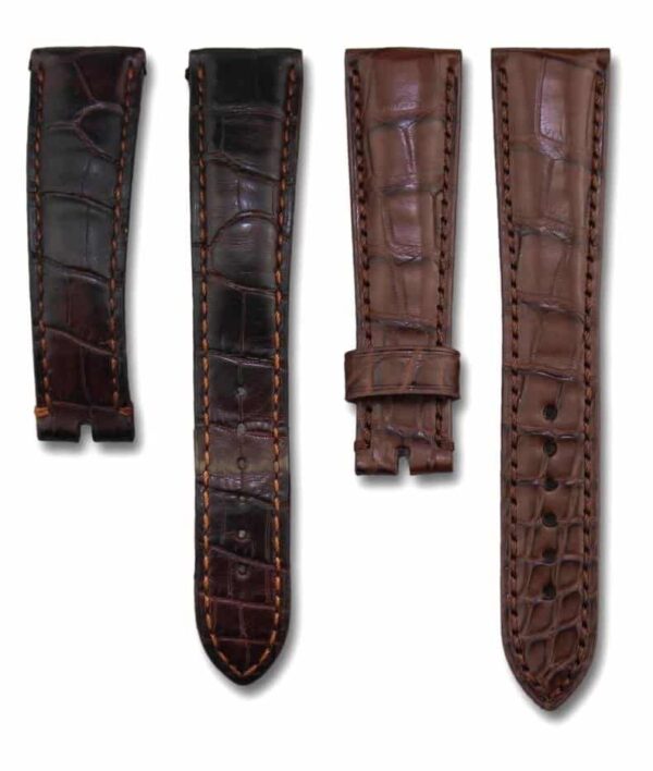 handmade crocodile watch band for breguet tradition black brown replacement leather strap bands