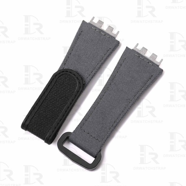Custom Dark Grey nylon velcro watch band for Hublot Big Bang 441 Custom Dark Grey nylon velcro watch band for Hublot Big Bang 441