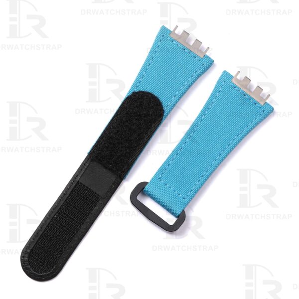 Custom ICE Blue nylon velcro watch band for Hublot Big Bang 642 Custom ICE Blue nylon velcro watch band for Hublot Big Bang 642