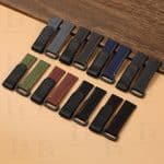 Custom Richard Mille leather straps RM 010 Green alligator velcro watch straps watchband replacement for sale