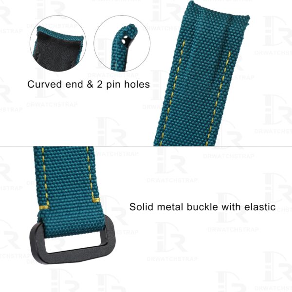 Handmade custom canvas velcro strap for Rolex DIW Daytona 2 holes watchbands replacement