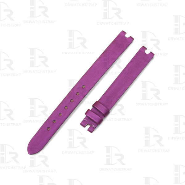 Buy Custom Chopard Happy Diamonds ladies watch Purple Satin leather strap 10mm 11mm 13mm handmade watch band
