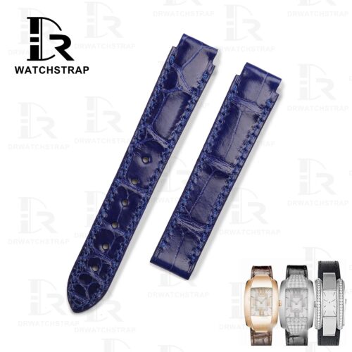 Buy Custom Chopard La Strada diamond Blue Alligator leather strap low price watchband (1) Buy Custom Chopard La Strada diamond Blue Alligator leather strap low price watchband (1)