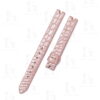 Custom genuine alligator round scale pink leather watch strap replacement for Ladies Chopard Happy Diamonds luxury watch