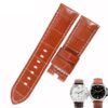 Genuine American Alligator Belly-scale Brown leather watch straps and watch bands 22mm 24mm 26mm replacement for Panerai Luminor Due, Radionir luxury watches from DR Watchstrap for sale at a low price - Shop the high-end quality crocodile strap and watch band