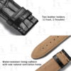 Custom replacement alligator leather watch straps for Montblanc Star Legacy luxury watch Premium calfskin lining material
