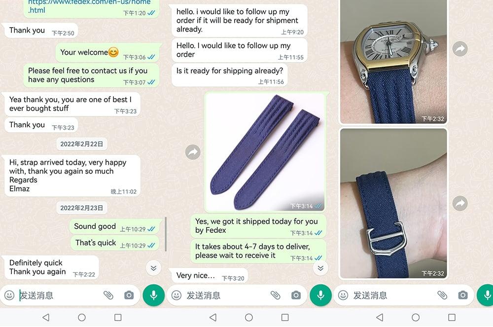 drwatchstrap review tetimonial - custommade handmade leather watch band & straps