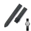 Replacement Black satin leather watch strap for Piaget Possession diamond women custom band