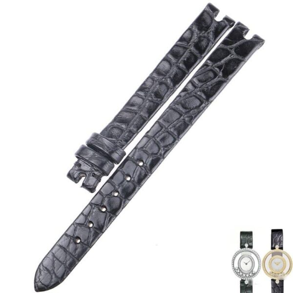 Replacement-round-scale-alligator-strap-for-Chopard-Happy-Diamonds-ladies-watch-band