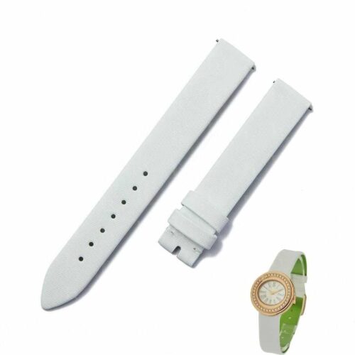 Replacement white satin leather watch strap for Piaget Possession diamond women custom band Replacement white satin leather watch strap for Piaget Possession diamond women custom band