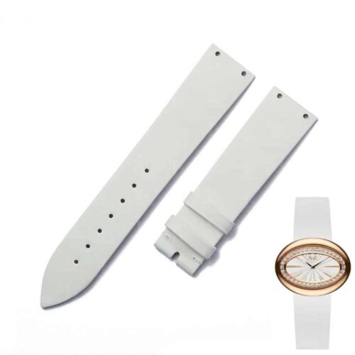 White Satin replacement leather watch strap for Piaget Limelight Magic hour White Satin replacement leather watch strap with 2 holes for Piaget Limelight Magic hour