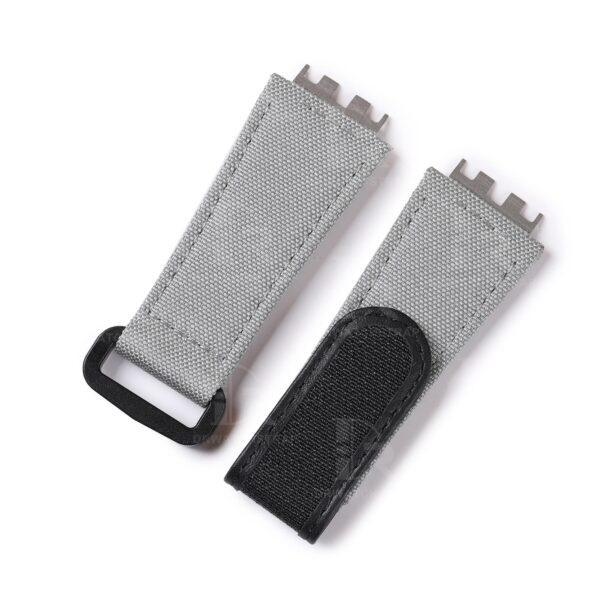 Handmade custom grey canvas nylon watchband for Hublot 441 straps Handmade custom grey canvas nylon watchband for Hublot 441 straps
