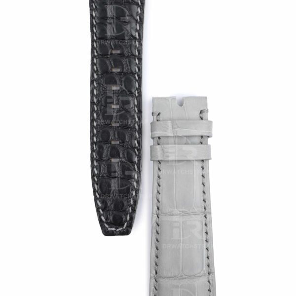 Custommade grey alligator watch band for Audemars Piguet Code 11.59 strap