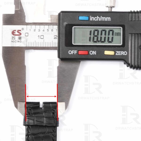 Buy Custom Replacement Black Alligator leather ulysse nardin marine strap (2)