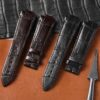 Buy Custom Uylsse Nardin Marine Dark Brown leather straps 23mm handmade alligator watch band (1)