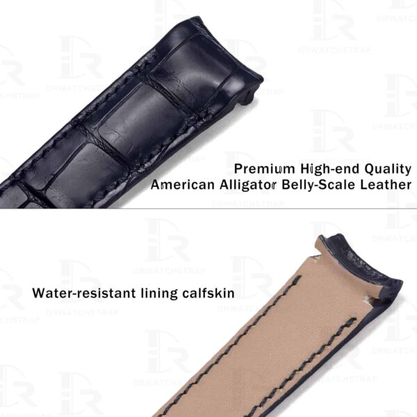 Buy custom Ulysse Nardin GMT Perpetual Calendar Dark Blue leather strap 20mm 21mm replacement for sale (2)