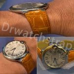 Cartier Ballon Bleu Orange Alligator leather watch band (1) colorful alligator leather replacement strap for Cartier Ballon Bleu de watch band