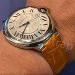 Cartier Ballon Bleu Orange Alligator leather watch band (3) Cartier Ballon Bleu Orange Alligator leather watch band (3)