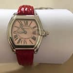 Cartier Roadster red alligator leather strap replacement