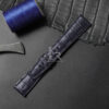Custom Dark blue Alligator leather watch bands for audemars piguet