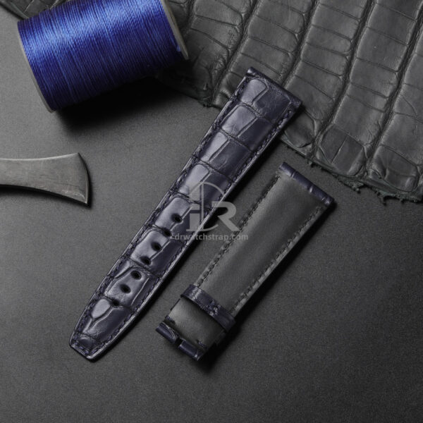 Custom Dark blue Alligator leather watch straps for audemars piguet