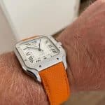 Cartier Santos Quickswitch Red alligator leather watch band strap (1)