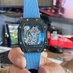 Customized Richard Mille elastic strap Nylon watch band fit RM 035 030 055 011 067 (11) Richard Mille Black Velcro strap Nylon watch straps (4)