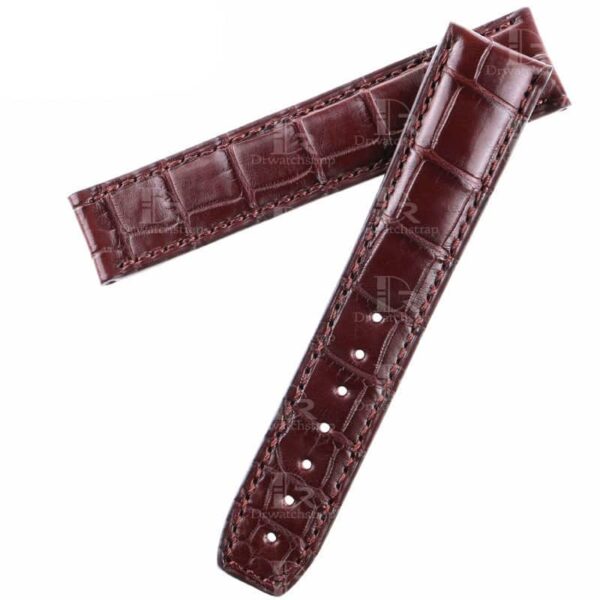 Handmade crocodile leather watch strap for Maurici Lacroix Masterpiece watch band
