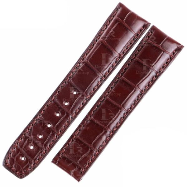 Handmade crocodile leather watch strap for Maurici Lacroix Masterpiece band