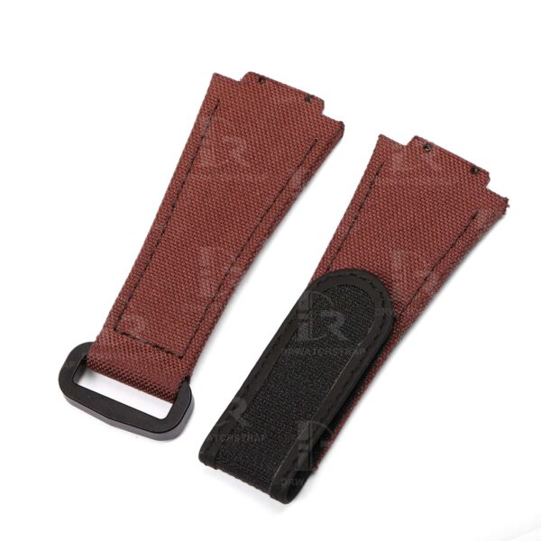 Handmade custom Brown velcro watchband for Hublot 647 Spirit of Big Bang Moonphase strap