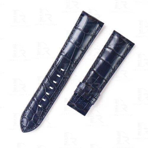 Handmade custom blue alligator leather strap for Patek Philippe 5524R watch band (4) Handmade-custom-blue-alligator-leather-strap-for-Patek-Philippe-5524R-watch-band
