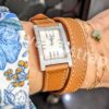 Hermes Double Tour Orange Epsom leather watch band