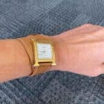 Hermes leather double wrap strap