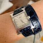 Hermes leather double wrap strap