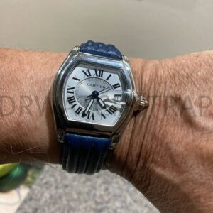 Cartier-Roadster black calfskin leather strap replacement