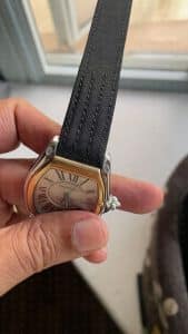 Cartier Roadster Dark blue Alligator leather watch band (3)