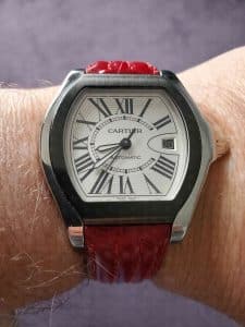 Cartier Roadster Black Canvas Fabric Textile kevlar watch band strap