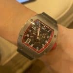 Richard Mille rubber velcro watch band replacement strap (1) Black calfskin leather watchband custom strap for Richard Mille RM005 007 010 011 016 030 035 055 067
