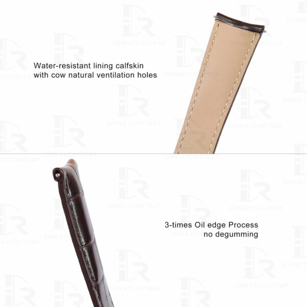 Custom TAG Heuer leather watch band Custom handmade alligator brown replacement leather watch bands for Tag Heuer Carrera Heritage watches