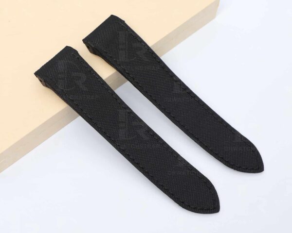 Custom best quality OEM handmade black nylon kevlar fabric canvas replacement Cartier de Santos strap and watch band for Cartier de Santos 100 Midsize Large Chronograph XL size watch - Shop canvas straps and watchbands online at a low price