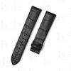Buy Custom handmade replacement black alligator watch bands for Jaquet Droz watch strap stitchless