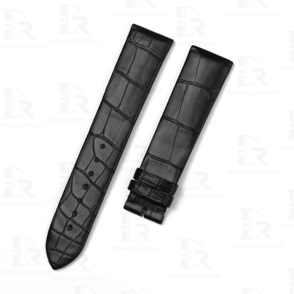 Buy Custom handmade replacement black alligator watch bands for Jaquet Droz watch strap stitchless