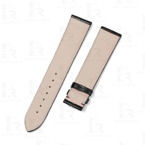 Buy Custom handmade replacement black alligator watch bands for Jaquet Droz watch strap stitchless