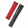 Custom alligator Black leather watch strap & watch band replacement red linning for Tag Heuer luxury watch High-end quality alligator crocodile leather material
